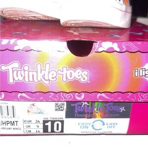 Skechers Twinkle Toes Kids Sneakers - Pink and White